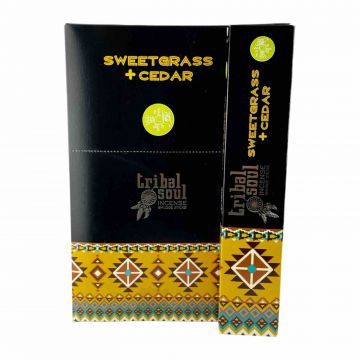 Tribal Soul Sweetgrass & Cedar Incense Sticks, 15gm x 12 boxes